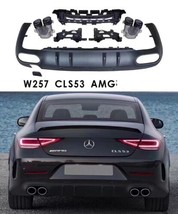CLS53 Style Rear Diffuser &amp;Exhaust Tips for Mercedes CLS C257 AMG Bumper... - $738.30