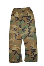 Vintage Cabelas Goretex Camouflage Pants Mens L Weather Shell Woodland Camo USA - £53.12 GBP