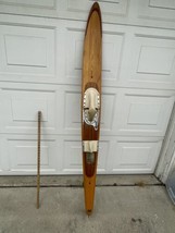 Vintage  hand crafted Slalom  water Ski  67 inchLaminated Wood Gorgeous - $230.67