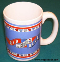 Red White &amp; Blue Slot Machine Las Vegas Slots 7&#39;s Coffee Mug 777 - $9.99
