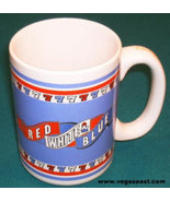 Red White &amp; Blue Slot Machine Las Vegas Slots 7&#39;s Coffee Mug 777 - £7.89 GBP
