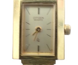 CITIZEN 3220-S16911-SM8 Quartz Rectangular Gold Women&#39;s Wristwatch - £23.26 GBP