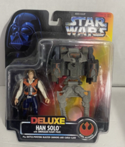 Star Wars Deluxe Han Solo with Smuggler Flight Pack 1996 Action Figure by Kenner - $10.65