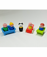 VTG Fisher Price Little People Family, Lucky Dog, Blue Couch Baby Stroll... - $551.02 MXN