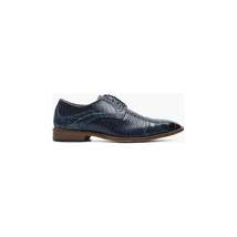 Stacy Adams Tedesco Cap Toe Oxford Lizard Leather Dress Shoes Blue 25630-400 image 3