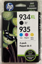 HP 934XL Black HP 935 Cyan Magenta Yellow Ink Cartridges N9H66FN Exp 2025+ OEM - £39.55 GBP