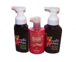 Poinsettia Petals Foaming Soap &amp; Winter Candle Apple Sanitizer Bath &amp; Bo... - $540.37 MXN