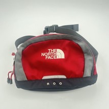The North Face Roo Gray Red Fanny Pack Zip Pockets Waist Sling Outdoor Bag - £18.68 GBP