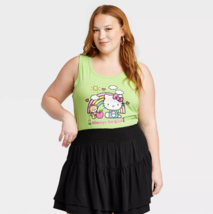 Hello Kitty &amp; Friends Sanrio Rainbow Print Cropped Tank Top Keroppi Tee ... - £18.98 GBP