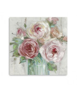 HomeRoots 40 x 40 in. Pink Watercolor Soft Pastel Peonies Bouquet Canvas... - $242.90