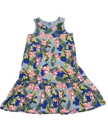 Girls Tea Collection Floral Sleeveless Dress Size 10 Blue &amp; Pink - $357.18 MXN