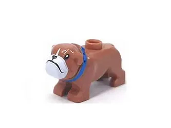 BBStore Buy Minifigures Online Limited Bull Dog Animal Brown Dog - $3.29