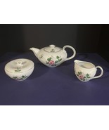 Vintage MIWA Meijyo Japan Porcelain Tea Set Pink Rose White Bud Platinum... - $26.17