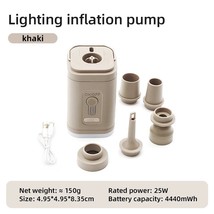 3 in 1 Electric Air Pump with Lights Mini Wireless Air Compressor USB Charging I - £86.88 GBP
