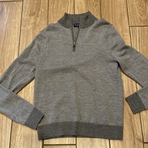 Brooks Brothers Mens 1/4 Zip Merino Wool Pullover High Neck Sweater Size... - $654.29 MXN