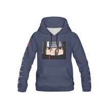 Youth&#39;s BLUE NAVY Itachi Uchiha Anime All Over Print Hoodie (USA Size) - £27.17 GBP