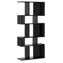 5 Cubes Ladder Shelf Corner Bookshelf Display Rack Bookcase-Black - Colo... - $112.95