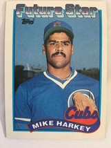 1989 Topps Mike Harkey Chicago Cubs RC Future Star Rookie No. 742 - £1.15 GBP