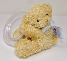 Baby Gund Cuddly Pals Tiny Bundles Brown Plush Bear with Rattle 58396 - £14.00 GBP
