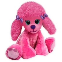 Puppy Dog Pink Poodle Soft Plush Toy Gal Pal First &amp; Main Purple Pigtail, 7&quot; - £14.93 GBP