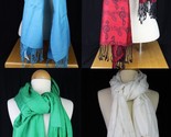 Paskmina Scarf lot VINTAGE musical notes white red blue green Echo - $59.99