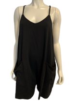 AnraBess Black Spaghetti Strap Knit Romper Size XL - $18.99