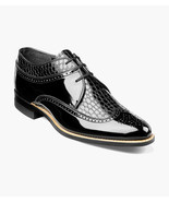 00605, Stacy Adams Leather Shoes Dayton Wintip Oxford Black White - £78.29 GBP