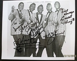 LITTLE ANTHONY AND THE IMPERIALS (ORIGINAL VINTAGE AUTOGRAPH PHOTO) * - $321.75