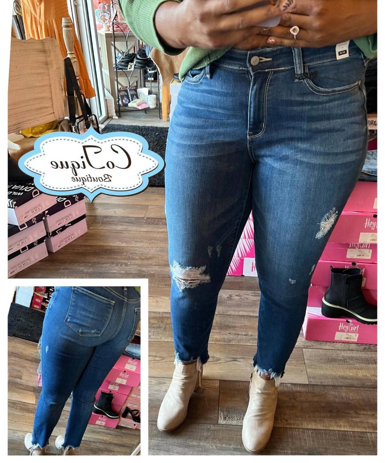 Judy Blue Slim Bite Hem Jean Blue - $41.00