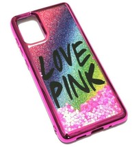Samsung Galaxy S20 Plus Hot Pink Chrome Love Pink Moving Glitter Skin Case Cover - £14.38 GBP