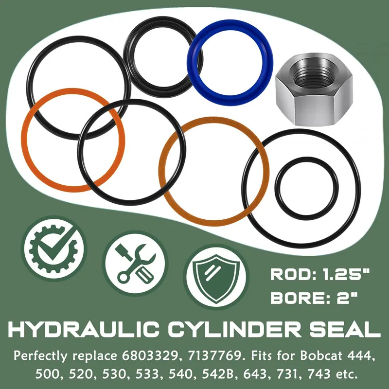 YMT 6803329/7137769 Hydraulic Lift Cylinder Seals Kit for Bobcat 444, 500, 520 - £22.48 GBP