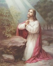 Jesus On Mount Olive, 8x10 inch Framing Print With Two Free Prayer Cards - £10.16 GBP