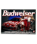 ORIGINAL Vintage Budweiser Beer Junior Johnson Bill Elliott Models 22x28... - £19.35 GBP