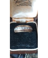 Vintage 1990-s Oro su Argento Mezza Eternità Anello Design Greco Taglia ... - $2,024.86 MXN