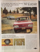 67 Chevy Corvair 500 Sport Coupe  Advertisement Vintage 1966 - £10.25 GBP