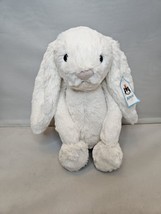 NEW Jellycat London White Cream Bashful Bunny Rabbit 12&quot; Long Ear Stuffy Plush - £29.56 GBP