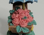 COTTONTAIL LANE Cart of Roses Flowers Umbrella EASTER Collectable Figure... - $16.99
