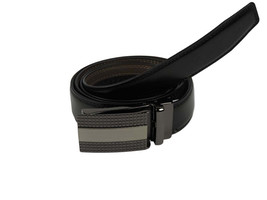 Men VALENTINI Leather Track Belt Adjustable Removable Buckle V531 Black - $24.50