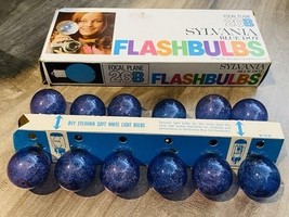12 Vintage Focal Plane 26B Sylvania BLUE DOT Flash Bulbs W/Original Box ... - $15.79