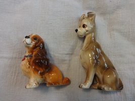 vintage Disney LADY AND THE TRAMP ceramic figures JAPAN Walt Disney Prod... - $24.00