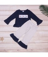 NEW Boutique Mallard Ducks Long Sleeve Shirt &amp; Ruffle Pants Girls Outfit - $8.50