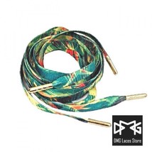 Floral Print Flat Shoelaces ( Lemonade Cocktail ) 55&quot; 140cm - $182.74 MXN