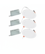 Pack of 3 Halo 6" Ultra Thin Led Downlights Direct Mount Can Less Integr... - €24,89 EUR