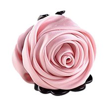 A Beautiful Rose Flower Hair Clips Headwear Ponytail Clip, Pink