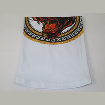 Men LAVERITA European Fashion Crew Shirt Short Sleeve Lion Medallion 94453 White image 5