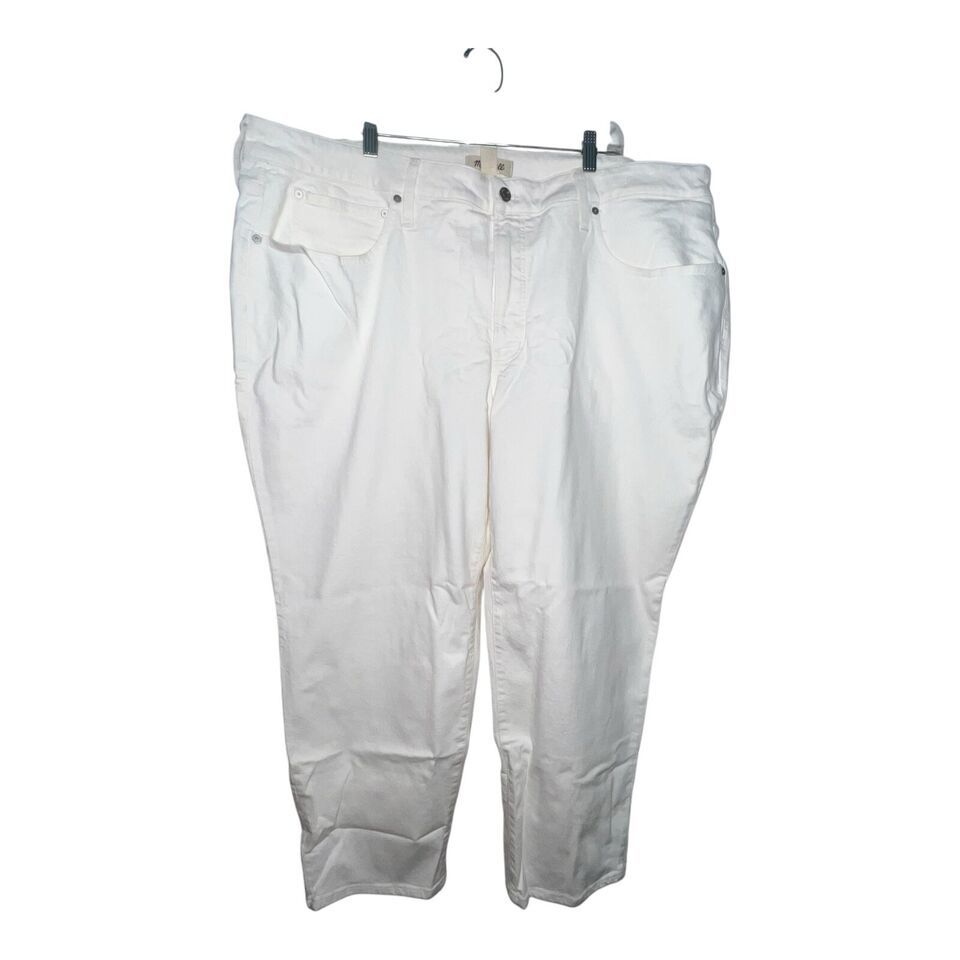 Madewell The Plus Curvy Perfect Vintage Jean Tile White Women Size 26W H... - $47.03