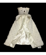 Elegant Baby Bear Security Blanket White Cream Angel Wings Minky Dots Go... - £11.85 GBP