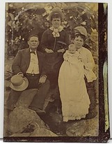 Tintype Photo Family with Baby Tinted Photograph TT20 - £7.96 GBP