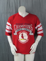 St Louis Cardinals Shirt (VTG) - 1987 NL Champions 3/4 Sleeve - Men&#39;s Large - £49.55 GBP