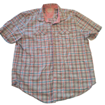 Tommy Bahamas Men&#39;s XXL Shirt Short sleeve plaid island modern fit blue ... - £9.54 GBP